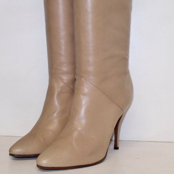 Vintage 80's Giorgio Beverly Hills Gloss Leather Knee High Boots - Picture 4 of 16